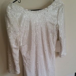 NWT White sequins dress